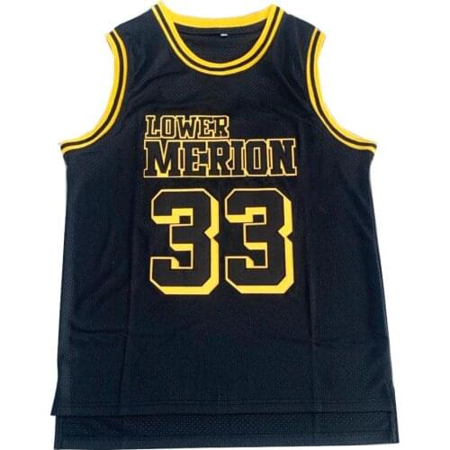 Bg Basketball Jerseys Lower Merion 33 Jersey Embroidery Sewing Outdoor Sportswear Hip-hop Movie Jersey Black 2021