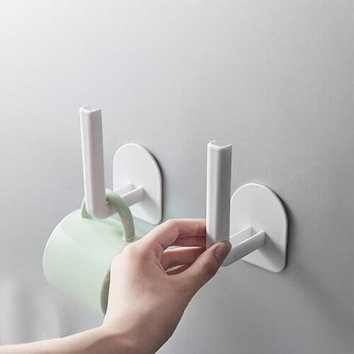 2pcs Kitchen Self-adhesive Accessories Under Cabinet Paper Roll Rack Towel Holder Tissue Hanger Storage Rack For Bathroom Toilet