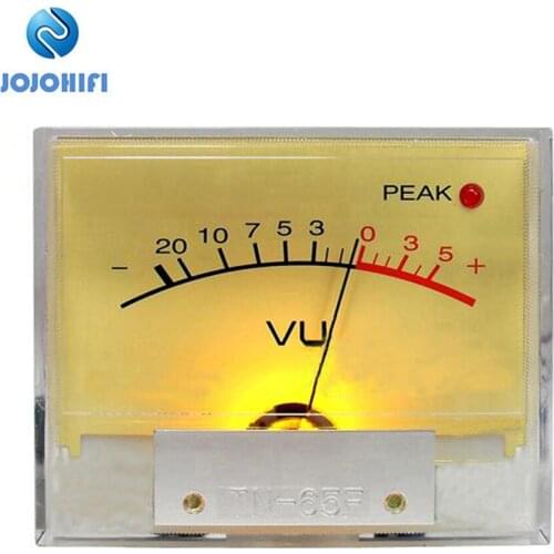 1pcs PEAK Lamp TN-65F High-precision VU Meter Table Head op amp DB Power Amplifier Mixer level lamp peak Sound Pressure Meter
