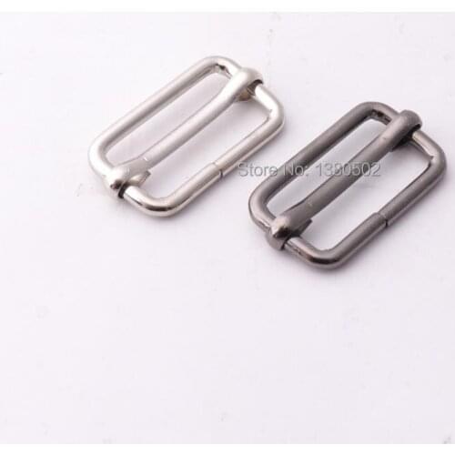 20pcs/lot black and nickel color adjustable Buckles for strap trousers backpack bag Garment accessories