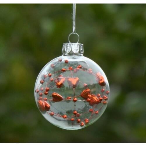 36pcs/pack Diameter=10cm Glass Christmas Ball Middle Size Transparent Glass Globe Christmas Day Decorative