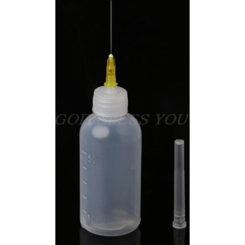 50ml Dispenser Bottle for Rosin Solder Soldering Liquid Flux with 1 Needle Drop Shipping