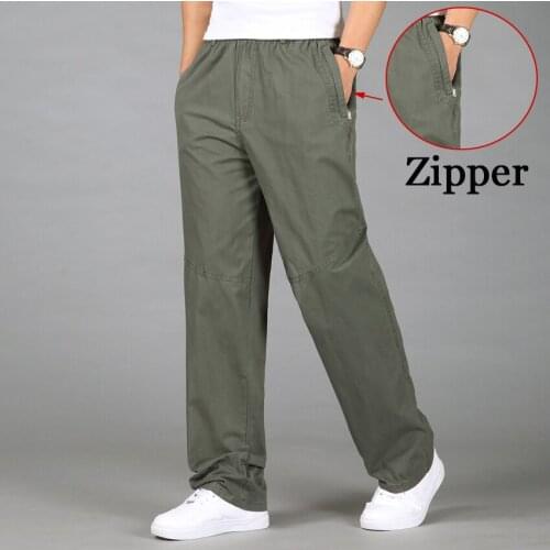 Plus Size 5XL 2021 Fashion Men Pants Casual Cotton Long Pants Straight Joggers Male Fit Big Size 5XL 6XL Summer Trousers