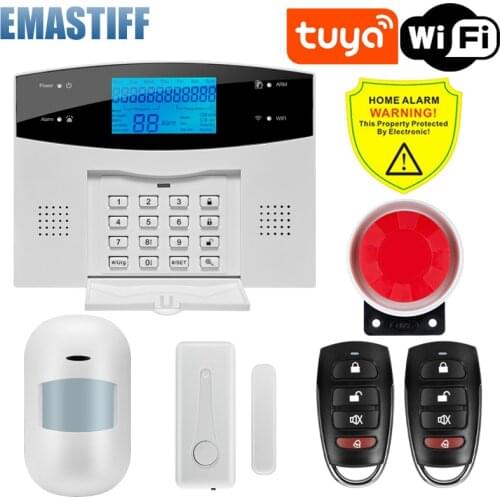 Wifi GSM PSTN Alarm System Wireless & Wired Detectors Alarm Smart Home Relay Output APP English/Russian/Spanish/France/Italian