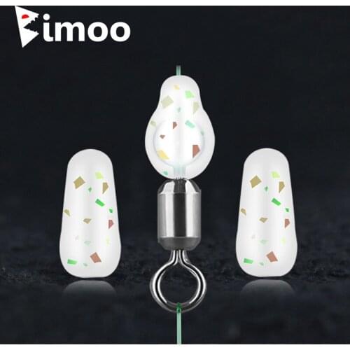 Bimoo 30pcs Silica Gel Long Cylinder Soft Beans Float Rig Fishing Space Bean Stopper Carp Fishing Saltwater Fishing Accessories