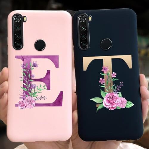 Floral Cute Letters Pattern Case For Xiaomi Redmi Note 8T Coque Redmi Note 8 Soft Silicone Back Cover For Redmi Note8 Pro 8T 8 T