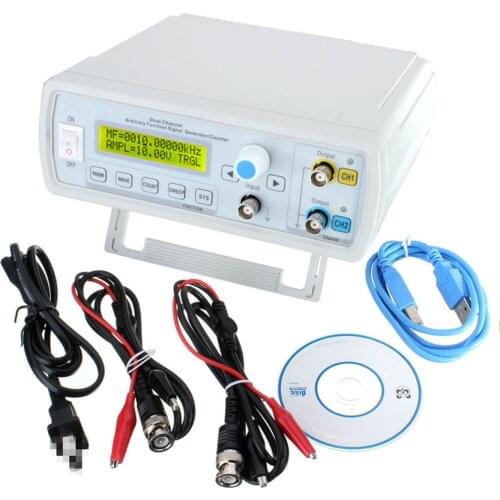 24MHz Dual-channel Arbitrary Waveform DDS Function Signal Generator Sine Square Wave Sweep Counter Waveform/Pulse Frequency Mete