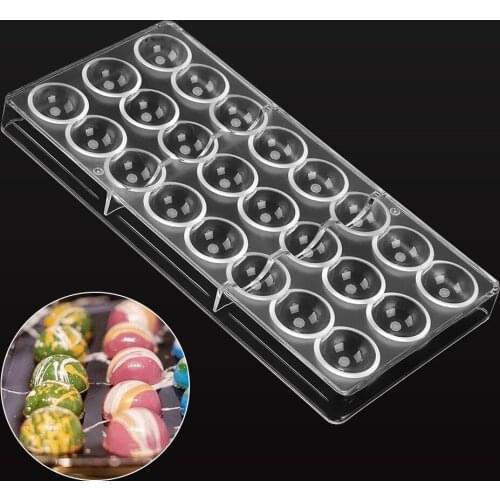 Pastry Tool Mousse Candy Mold DIY Baking Molds Sweets Chocolate Maker Kitchen Supplies 24 Half Ball Clear Chocolate Mould