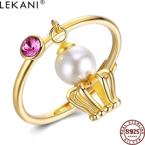Женские золотые кольца LEKANI China At AliExpress