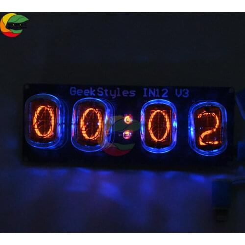 Micro USB IN 12 IN-12 PCBA Glow Tube DIY Retro Clock Module Parts For Arduino Diy Kits Circuit Board+Acrylic Box+Screw Set Parts