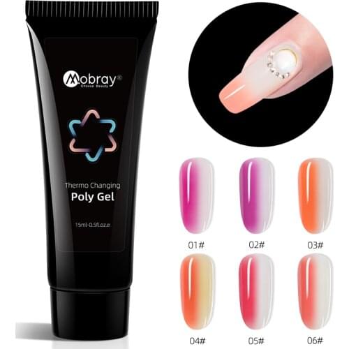 Mobray Temperature Change Extension Glue 15ml Paperless Model Glue Quick Extension Nail Crystal Glue TSLM1