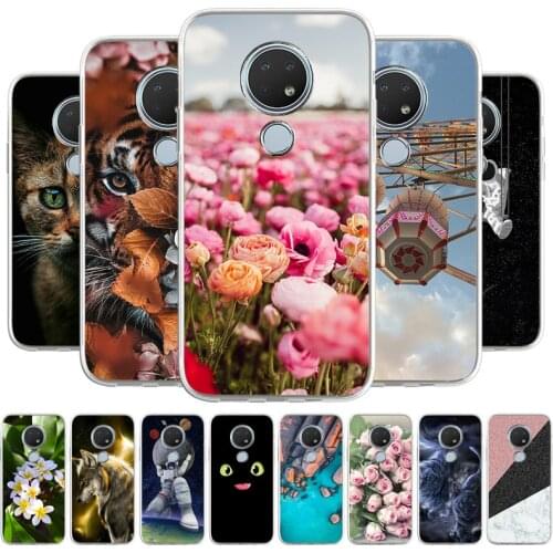 Cartoon Case For Nokia 7.2 Phone bags Soft Cover For Nokia 6.2 Coque Capa Animal Painted Fundas Bumper