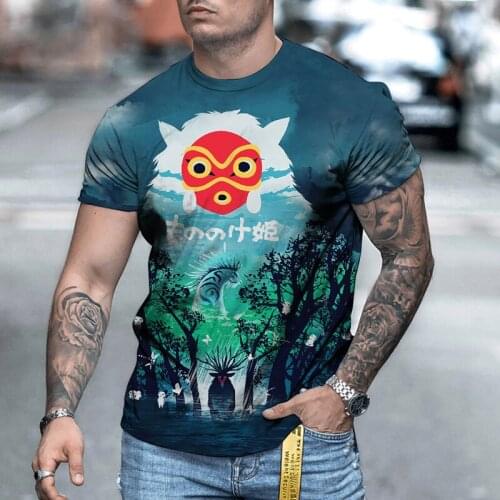 Mens Orangutan Printed T-shirt Short Sleeve O-neck Shirt Fashion Animal Street 2021 Summer Fashionable Casual Plus Size Top