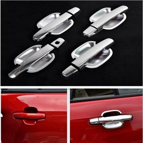 New Chrome Car Door Handle Cover + Cup Bowl Trim For Chery Tiggo 2005 2006 2007 2008 2009 2010 2011 2012 2013