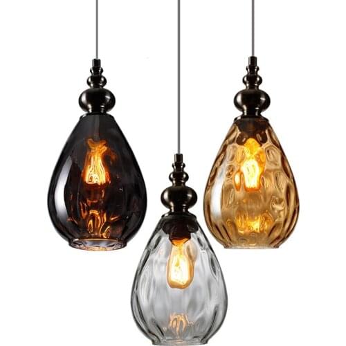 Pendant circle lights glass pendant lights restaurant bedroom cafe bar clothing store three glass dripping pendant lights glass
