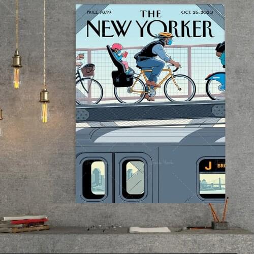 Poster and Prints Shifting Gears The New Yorker 2020 Oct.26 Magazine Cover Canvas Painting Wall Art For Living Room Home Decor