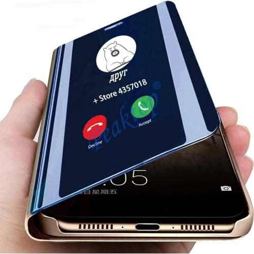 Luxury Plating Smart Mirror Cases for Samsung Galaxy J2 Core 2018 SM-J260F/DS Flip Protective Phone Cover For Samsung J2Core bag