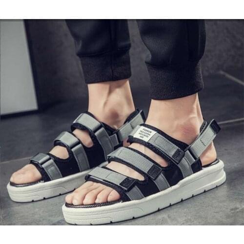Mens antislip sandals Men Beach shoes Mens Roman Sandals Summer Mens Outdoor Flat Sandals Large Size 36-46 Sports Sandalias