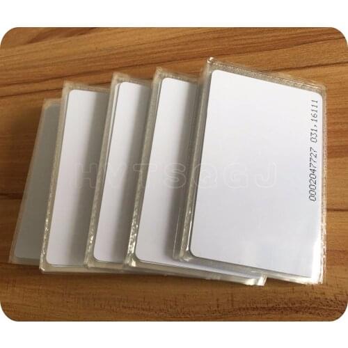 100pcs/lot Smart Card RFID Tag rfid 125 KHZ TK4100 (compatible EM4100) ID Access Control blank white Cards