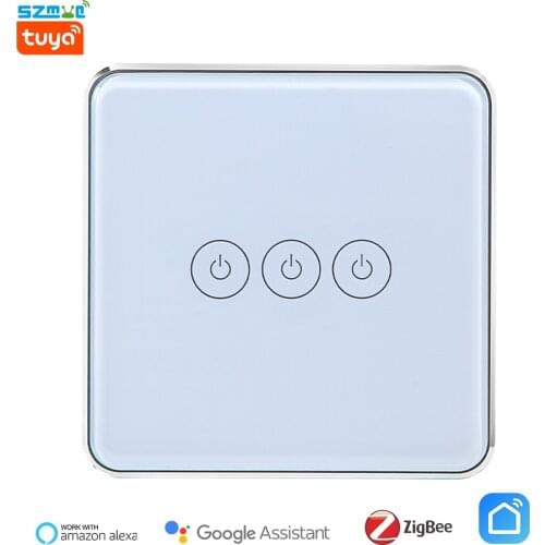 Tuya Touch Panel Switch No Change Wire Live Wire Only Zigbee Switch 5 To 500w Stable Lighting Wall Remote Support Alexa Echo Int