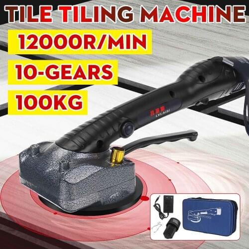Tile Vibrator Suction Cup Tiling Tiles Machine Floor Laying Machine Adjustable Portable Automatic Floor Vibrator With 2 Battery