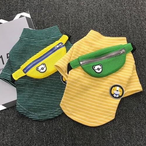 Backpack Dog Winter Clothes for Dogs Outfit Striped Dog Shirt Puppy Pet Clothing for Dogs Costume Chihuahua Yorkshire Ropa Perro