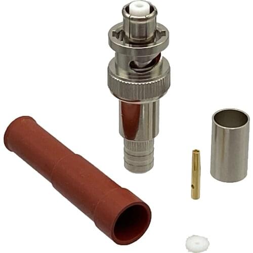 1Pcs Connector RP-BNC Male Jack SHV 5000V High Voltage RF Coaxial Adapter High quantity For RG5 RG6 Cable Audio Speaker