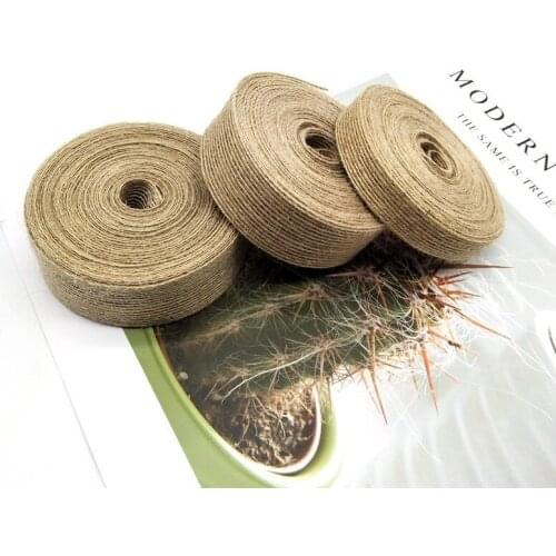 10M Natural Burlap Hessian Jute Twine Cord Hemp Rope String Gift Packing Strings Christmas Event & Party Supplies