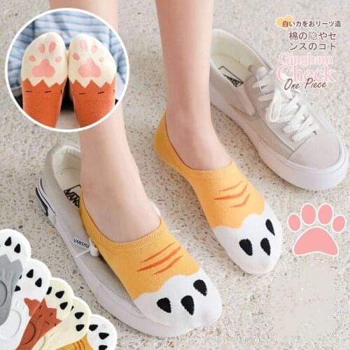 10Pieces=5 Pairs Cotton Women Socks Female Casual Boat 3D Cartoon Harajuku Animal Unicron Cat Cute Funny Happy Girl Ankle Socks