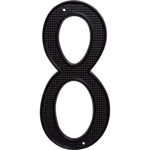 10cm Black House Number 4" Door Outdoor Mailbox Numbers Huisnummer Numeros Para Casa Street Address Nail on Metal Zinc Numbers