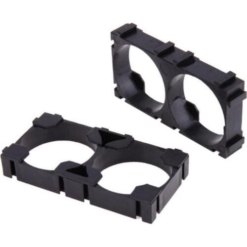 2x 32650 Battery Holder Bracket Cell Safety Anti Vibration Plastic Cylindrical Brackets For 1*2 32650 Lithium Batteries
