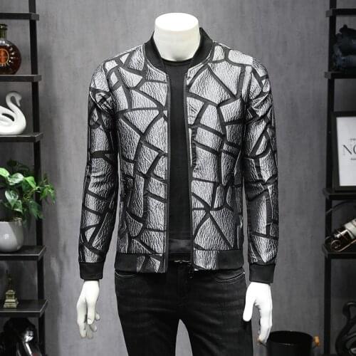 2021 Spring New Arrivals Football Design Mens jacket Brand Designer Silver Outerwear Baseball Coats M-4XL 5XL #2103