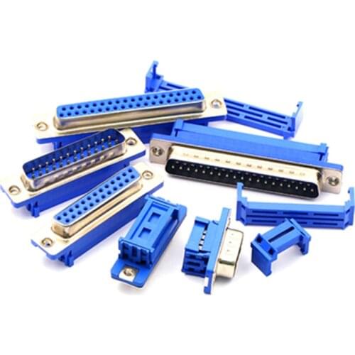 5pcs DB9 DB15 DB25 DB37 DIDC9/DIDC15/DIDC25/DIDC37 male female plug serial port connector idc crimp type D-SUB rs232 adapter