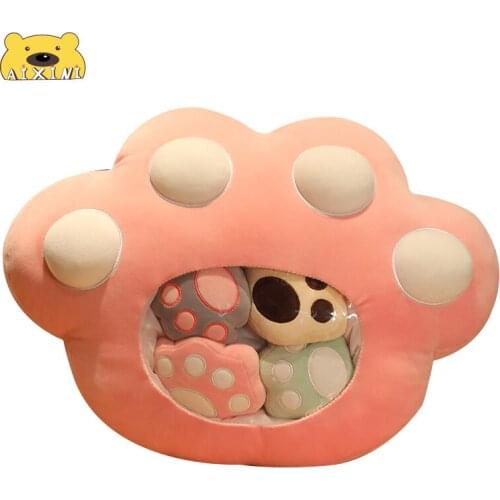 AIXINI Snack Bag Pillow Kawaii Cat Paw Pillow Cat Paw Stuffed Animal Snack Pillow Plush Home Chair Decor Gift Pudding Plush
