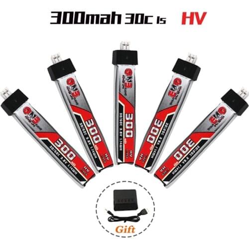 5PCS GAONENG GNB LiPo Battery 1S 300mah 3.8V HV LiHV 30C/60c For RC Quadcopter UK65 BetaFPV UR65 Drone Parts JST-PH2.0 Plug