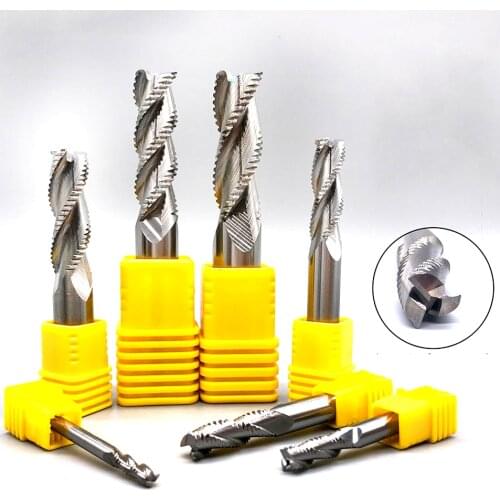 Aluminum Milling Cutter Tools 4mm 6mm 8mm 10mm 12mm 14mm 16mm 18mm 20mm 3 Flute HRC55 Tungsten Steel Carbide endmill processing