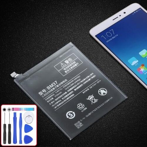 Battery BM37 3800mAh For Xiaomi Mi 5S Plus Mi5S Plus Mobile Phone Replacement Voltage Polymer Li-ion Battery