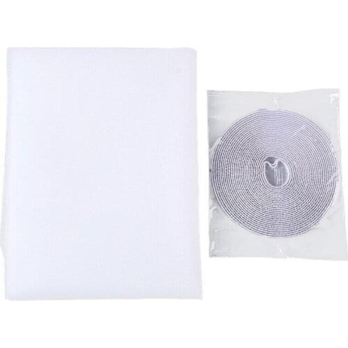 1.3mx1.5m White Mesh Window Curtains Prevent Black Flying Insect Mosquito Window Screen Curtain Protector Net Mesh Self adhesive