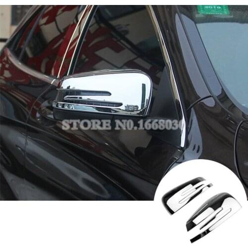 ABS Side Rearview Mirror Trim Cover 2pcs For Benz CLA C117 X117 W117 2013-2018 Car Decoration Car Accesories Interior