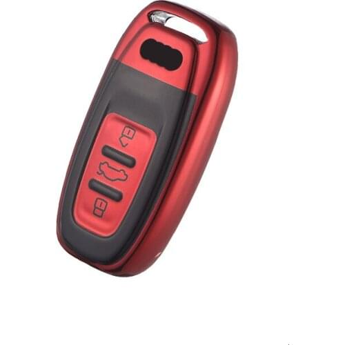 TPU Key Cover Case For Audi A1 A3 A4 A4L A6L A5 A6 A7 A8 S5 S7 Quattro Q3 Q5 Q7 2009 2010 2011 2012 2013 2014 2015 Key Cover Cap