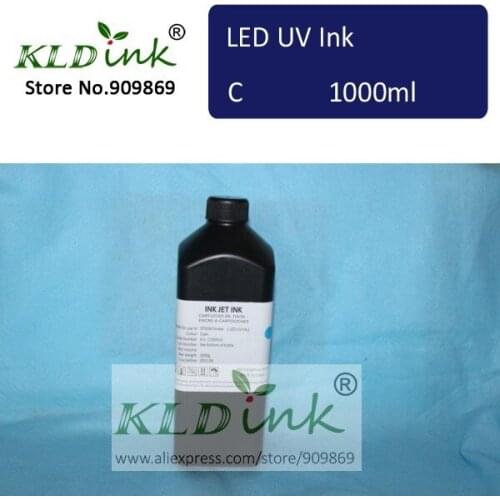 [ KLD Ink ] Compatible CYAN LED UV Ink for inkjet UV flatbed printer with DX5 DX6 DX7 printhead ( 1 piece X 1000ml )