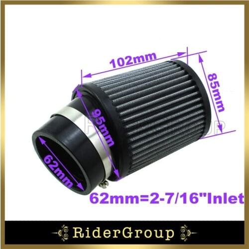 Black 2-7/16" Inlet Air Filter Cleaner For Predator 212cc 6.5 HP Honda Clone GX160 GX200 Engine Go Kart Parts