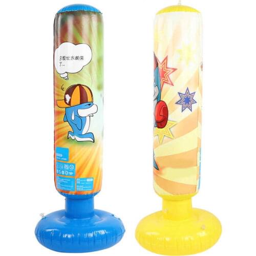 Unisex Children Punching Bag Fitness Inflatable Kids Sandbag Home Gym Fitness Boxing Fight Training Stress Relief Toy