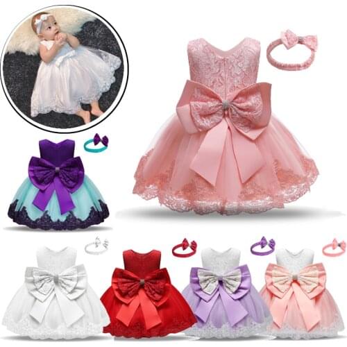 Childrens Bridesmaid Baby Girls Costume Toddler Kids Wedding and Birthday Party Lace Princess Dress Children Christmas Clothes