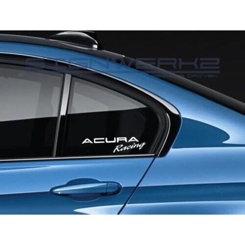 For 2Pcs/Pair Racing Decal Sticker logo JDM VTEC RSX TSX TLX MDX RDX NSX Integra Pair Car Styling