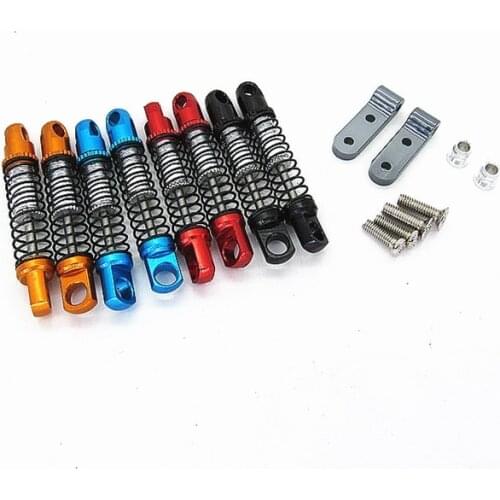 For WPL D12 RC Truck Car Upgrades Parts Metal Rear Shock Absorber Damper with Mount Fixed Seat Accessories