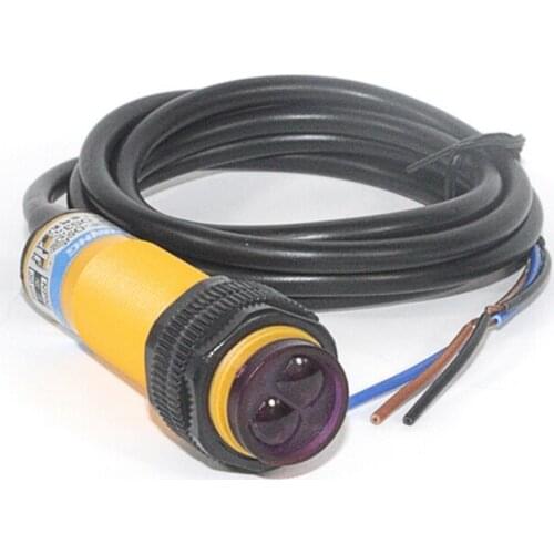 Photoelectric switch sensor E3F-DS10B2 diameter 18mm distance 10cm diffuse reflection NPN NC dc transducer