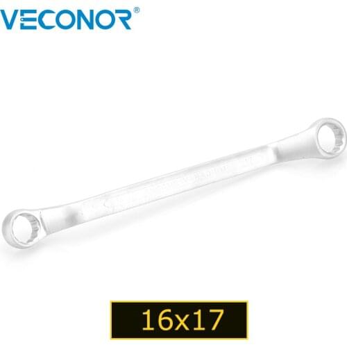 Veconor 16x17mm Double Offset Box End Wrench Metric Daul Head Double Ring Handle Spanner Home / Car Repair Hand Tools 16 17 mm