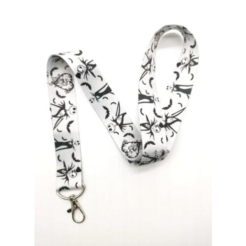 Mew 10 pcs Nightmare Before Christmas Lanyard for Keys Mobile Phone Neck Straps Cartoon Keychains