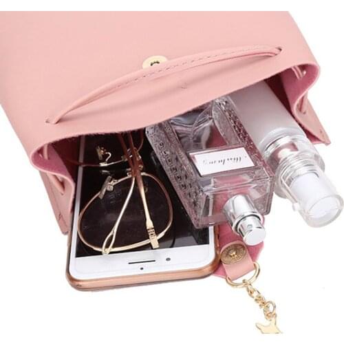 PU Leather Mini Shoulder Bag Fawn Crossbody Messenger Handbag Purse Clutch Bag Solid Crossbody Bags For Women Bags For Women New